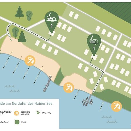 Haus Im Schilf 2 - Ferienwohnungen Am Hainer See Bei Leipzig ノイキエリッチュ エクステリア 写真